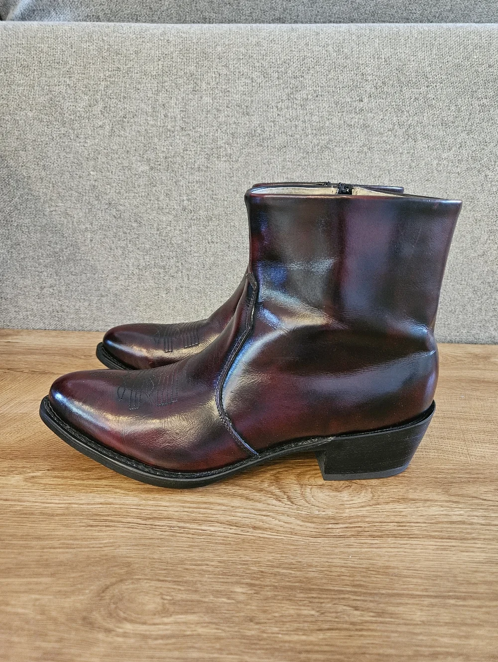 Durango DB955 Leather Black Cherry Western Boot Men Size 10.5 D - Picture 3 of 9